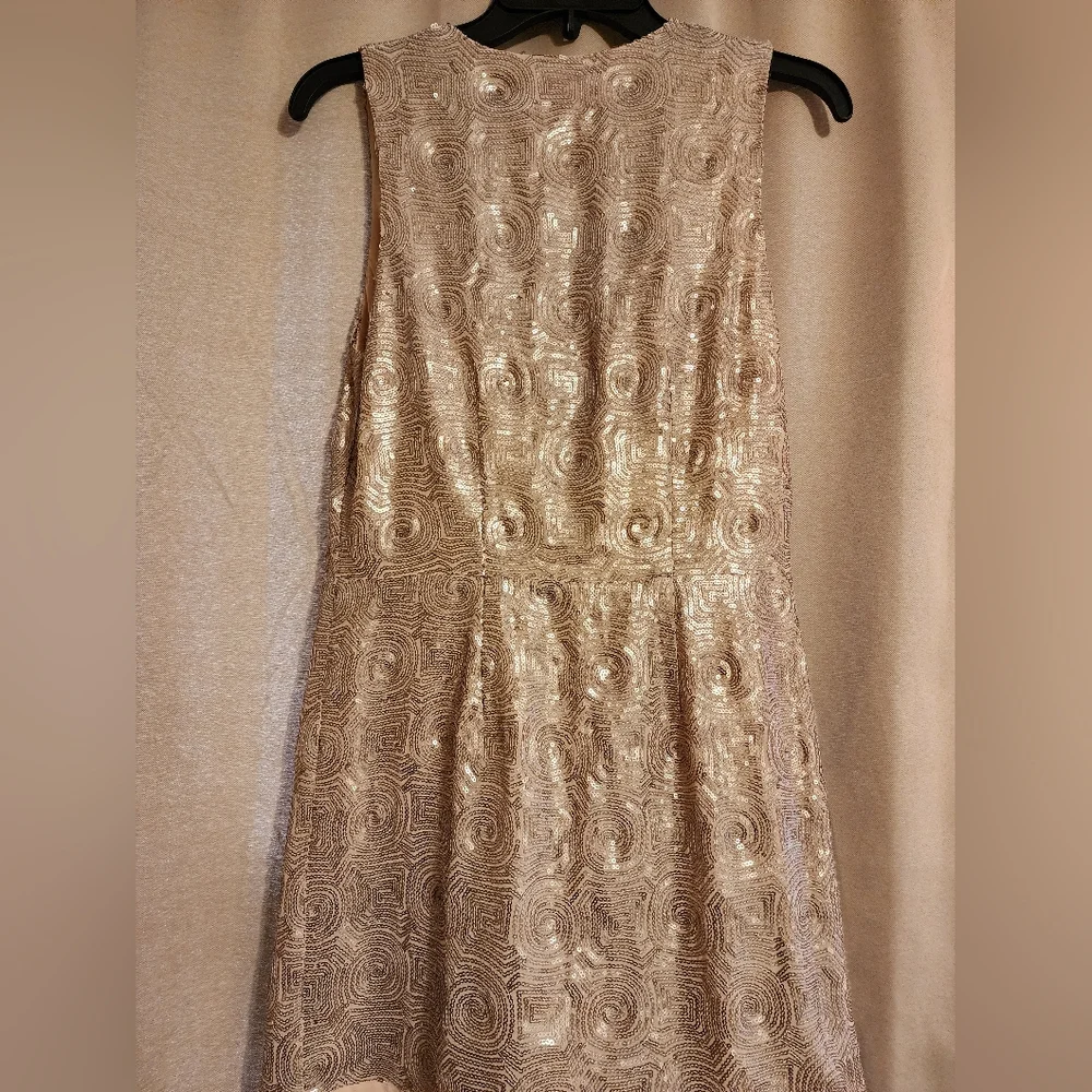 Free People Sequin Champagne Mini Dress, Size 2, Worn Once - Picture 7 of 11